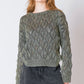 Pointelle Crewneck Sweater