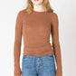 Brushed Crewneck Tee -Chestnut Heather