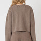 Ribbed Cardigan - Mocha Heather