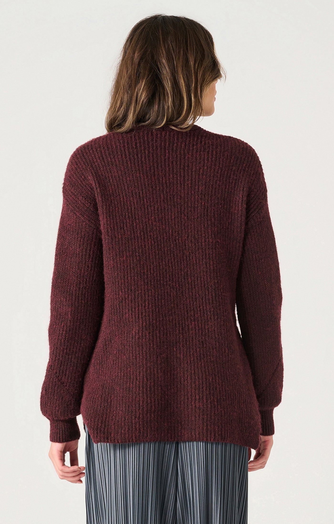 Dex Long Sleeve Textured Tunic Sweater