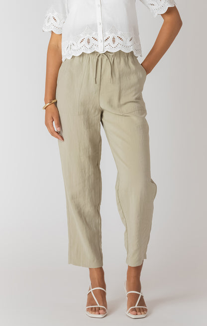 Straight Leg Casual Pant - Light Sage