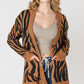 Button Up Patterned Cardigan