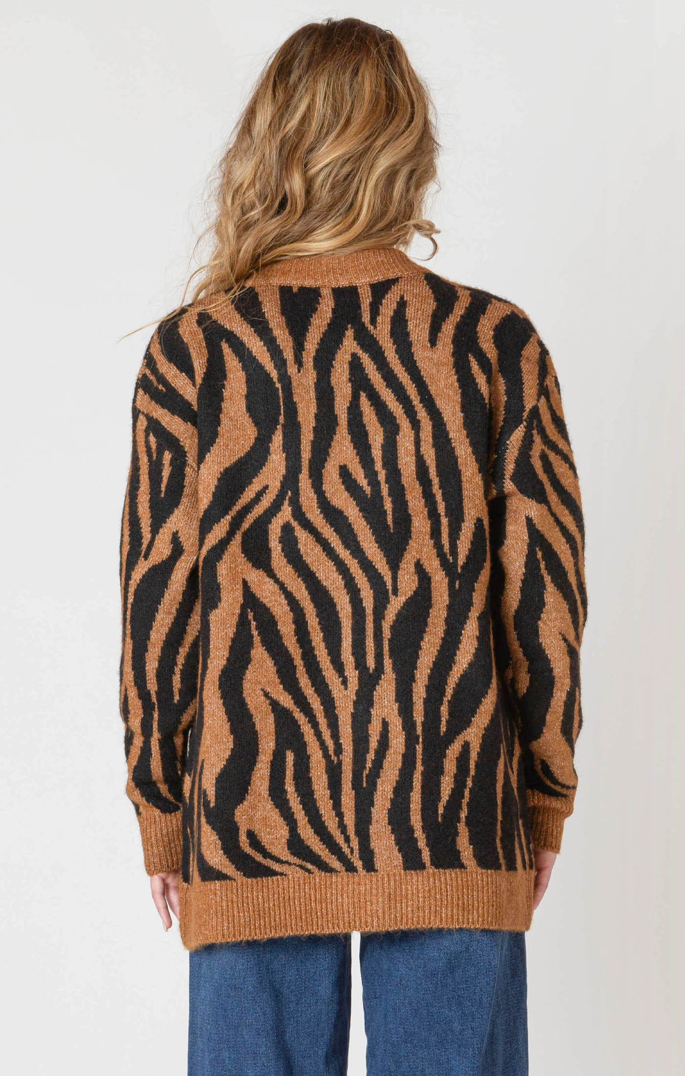 Button Up Patterned Cardigan