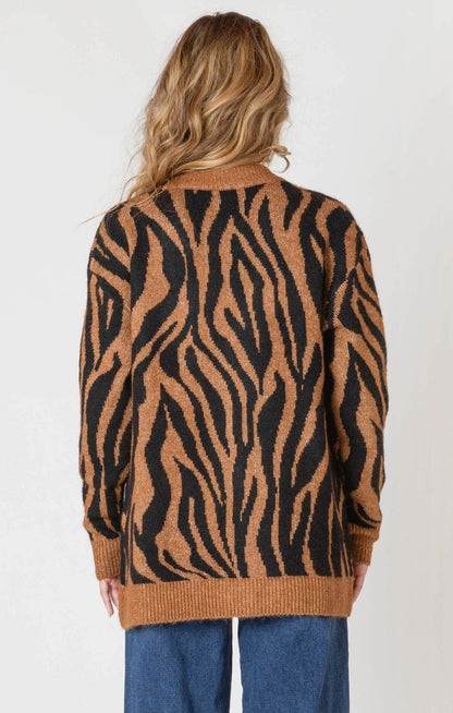 Button Up Patterned Cardigan