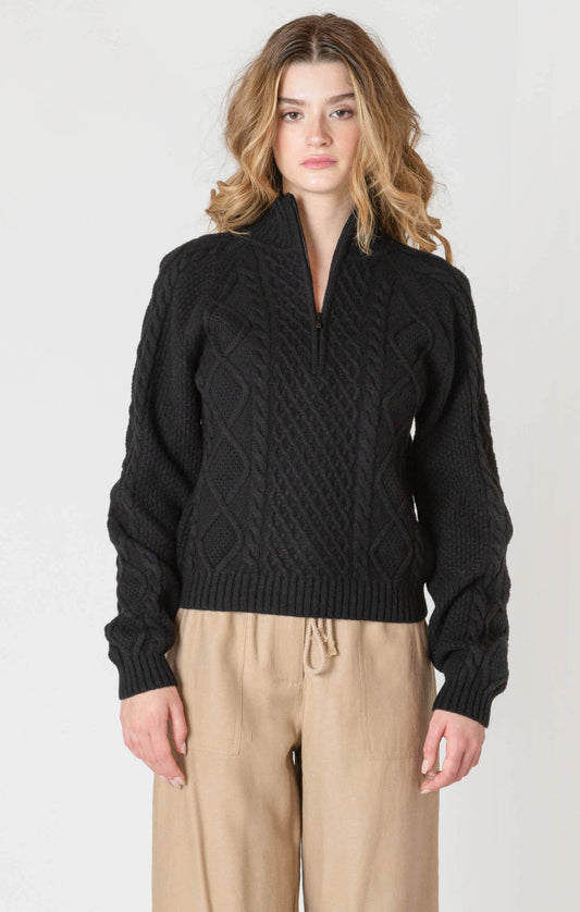 Half-Zip Cable Sweater