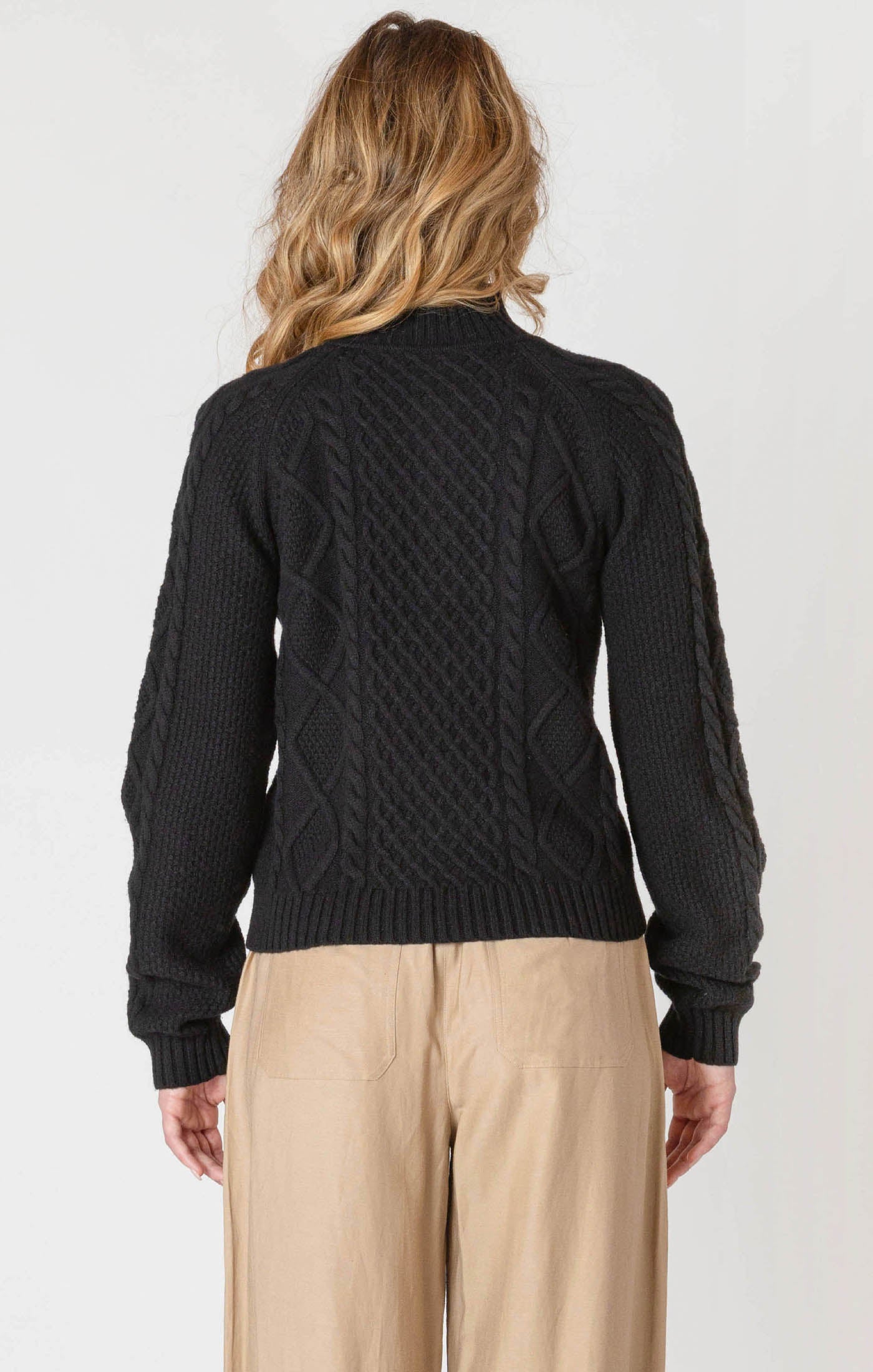 Half-Zip Cable Sweater