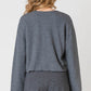 Ribbed Cardigan - Charcoal Heather