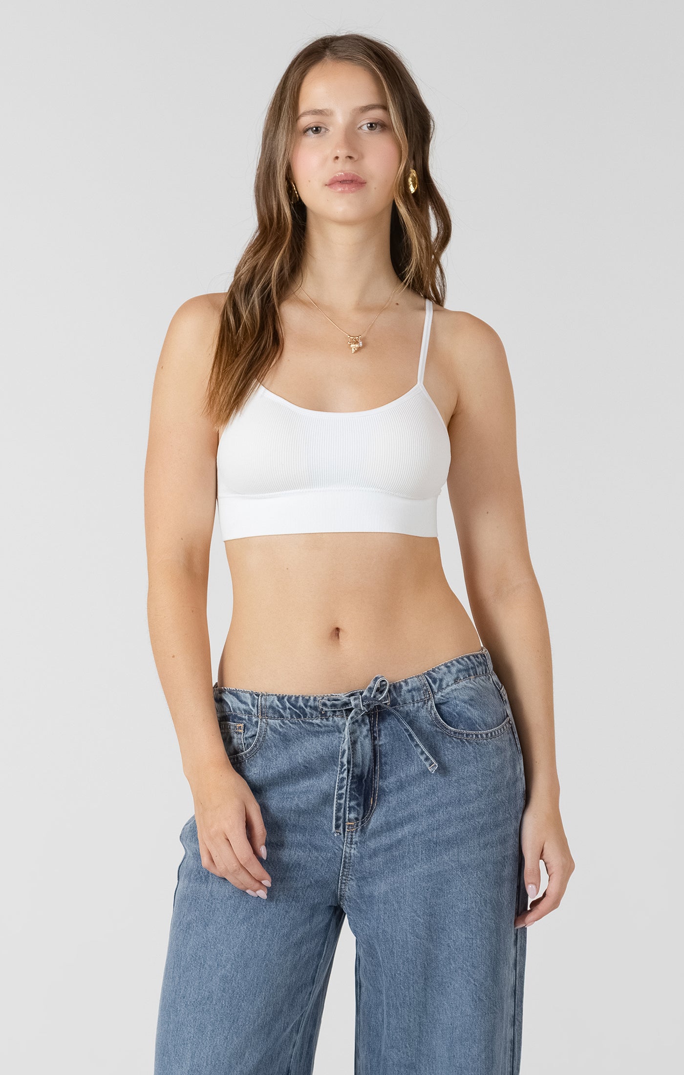 Seamless Padded Bralette - White