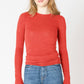 Brushed Crewneck Long Sleeve - Candy Red
