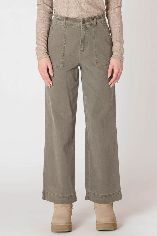 Stright Leg Pant - Army Green