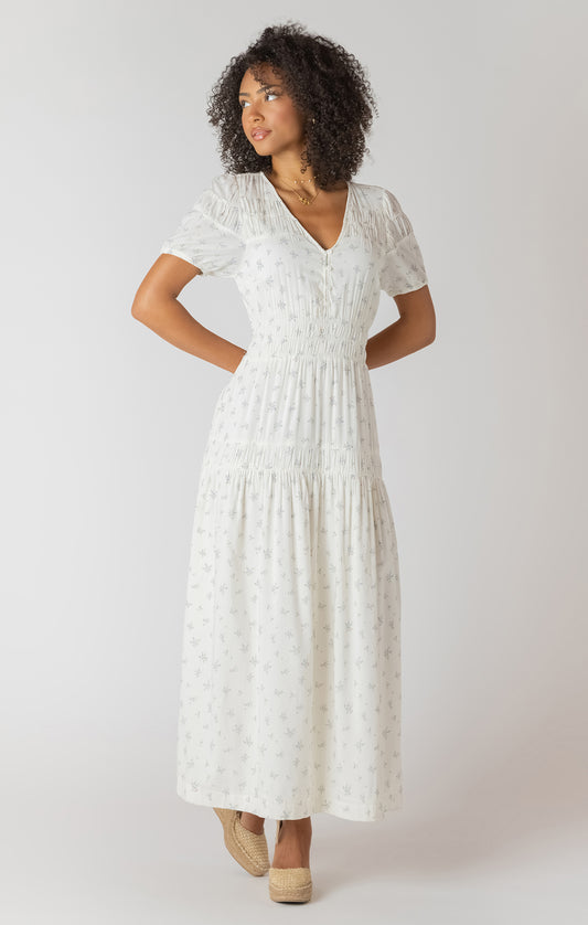 Delicate Floral Smocked Dress