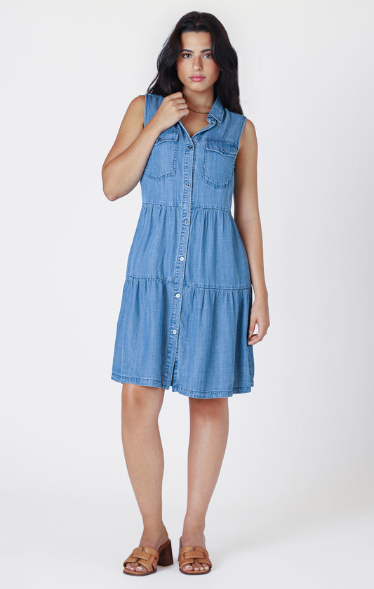 Tiered Utility Mini Dress