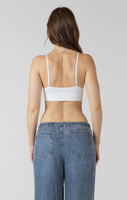 Seamless Padded Bralette - White