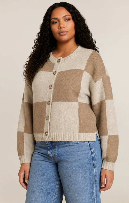 Curvy Colorblock Cardigan