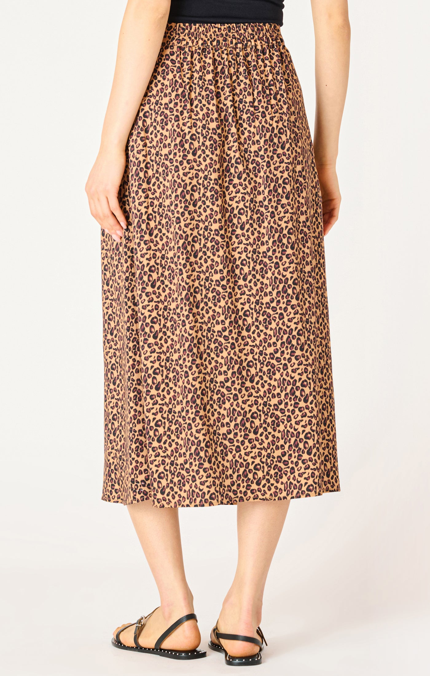 Dex Leopard Midi Skirt