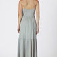 Raw Edge Tiered Maxi Dress