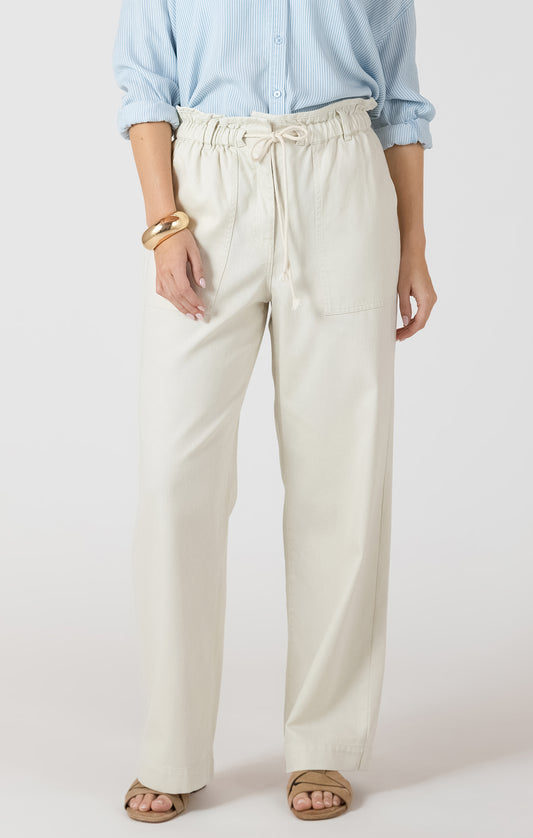 Wide Leg Denim Pant - Natural Wash