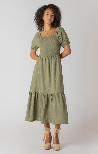 Smocked Tiered Maxi Dress