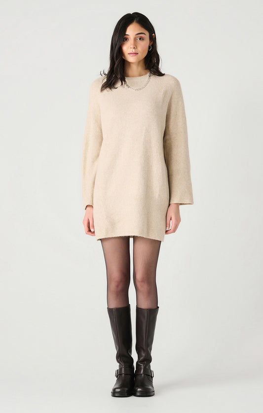 Dex Long Sleeve Crewneck Mini Sweater Dress