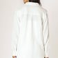 Curvy Textured Button Up - Off-White