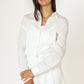 Curvy Textured Button Up - Off-White