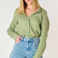 Dex Button Up Blouse - Basil