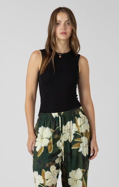 Ribbed Tank - Black