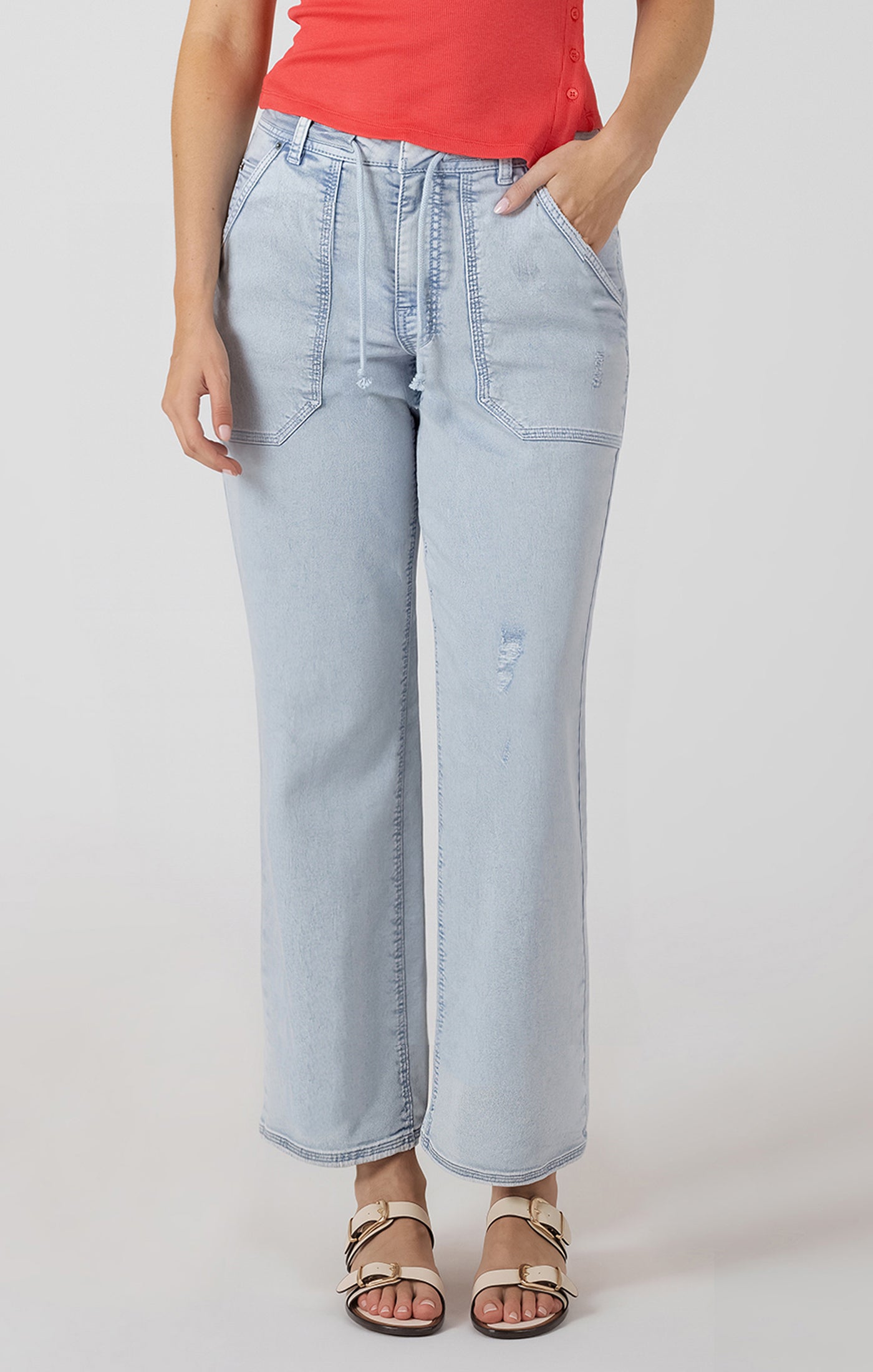 Relaxed Stretch Twill Pant - Faded Blue Wash