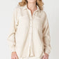 Thermal Knit Button Up - Cake Batter