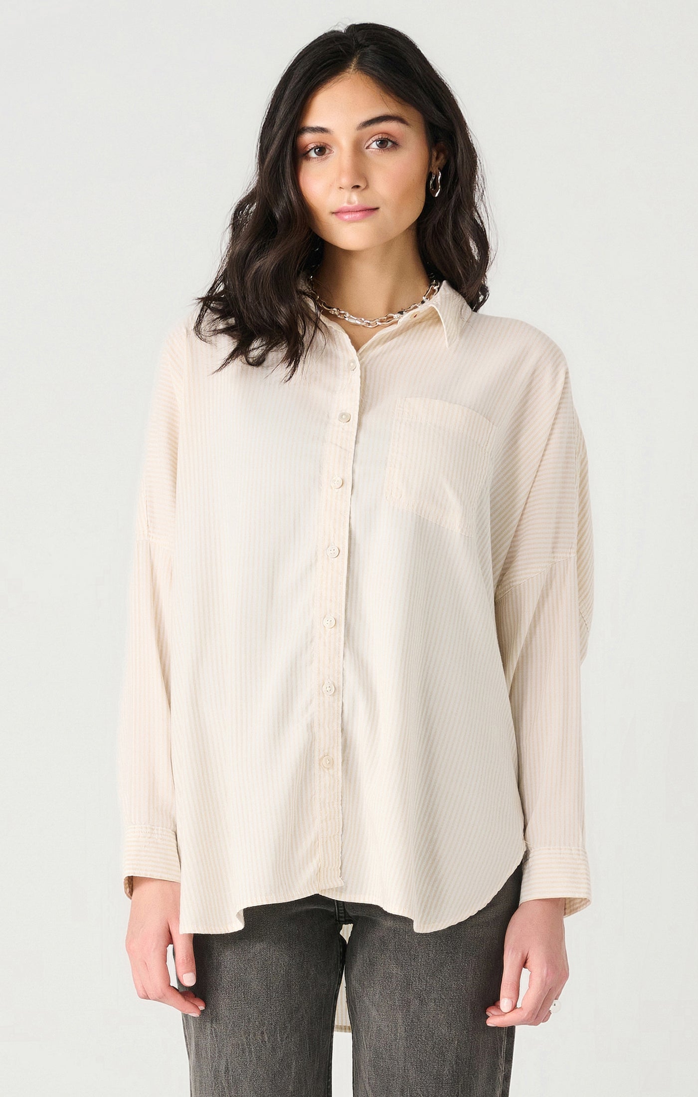 Dex Long Sleeve Oversized Button Up