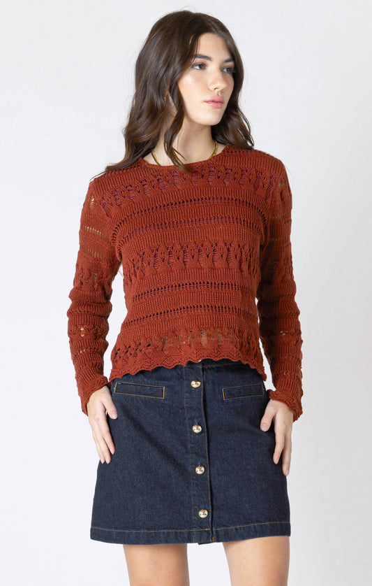 Scallop Hem Crochet Top