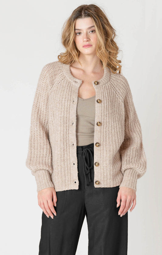 Crewneck Textured Cardigan