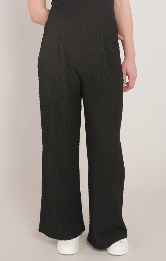 Textured Wide Leg Pant