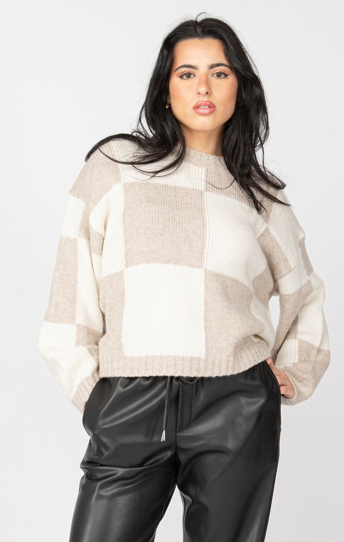 Dex Long Sleeve Colour Block Sweater