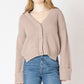 Cuffed Sleeve Textured Cardigan