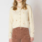 Embroidered Crewneck Cardigan