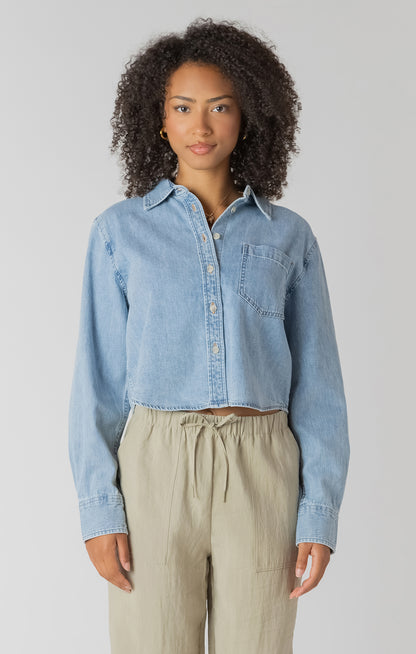 Lightweight Denim Button Up
