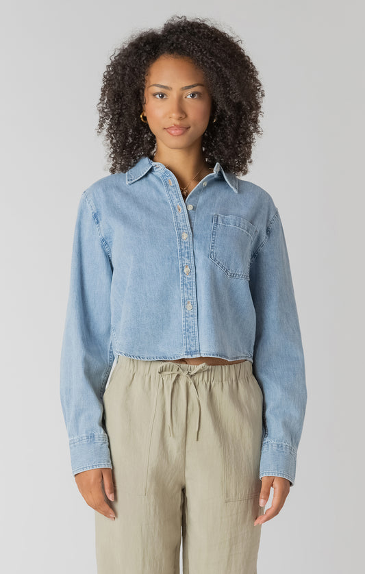 Lightweight Denim Button Up
