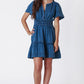 Dex Denim Effect Mini Dress