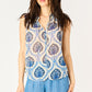 Dex Blue Medallion Blouse