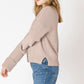 Cuffed Sleeve Textured Cardigan