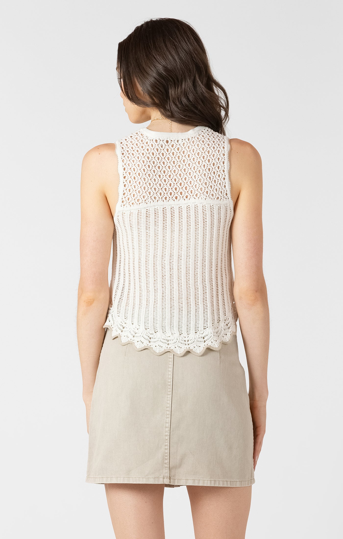 Contrast Trim Sweater Tank