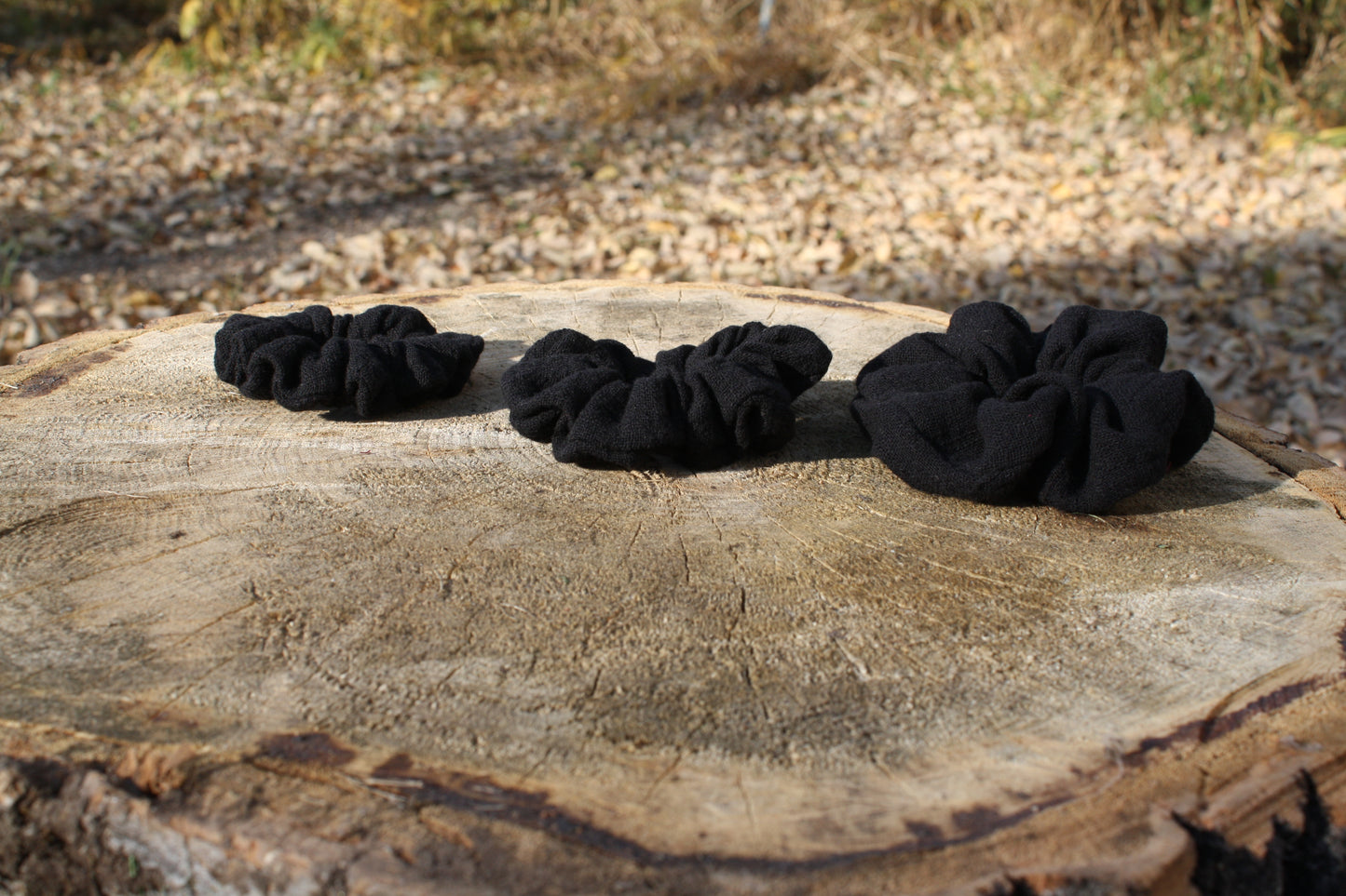 Black Muslin Scrunchie