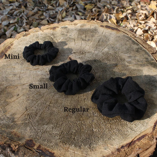 Black Muslin Scrunchie